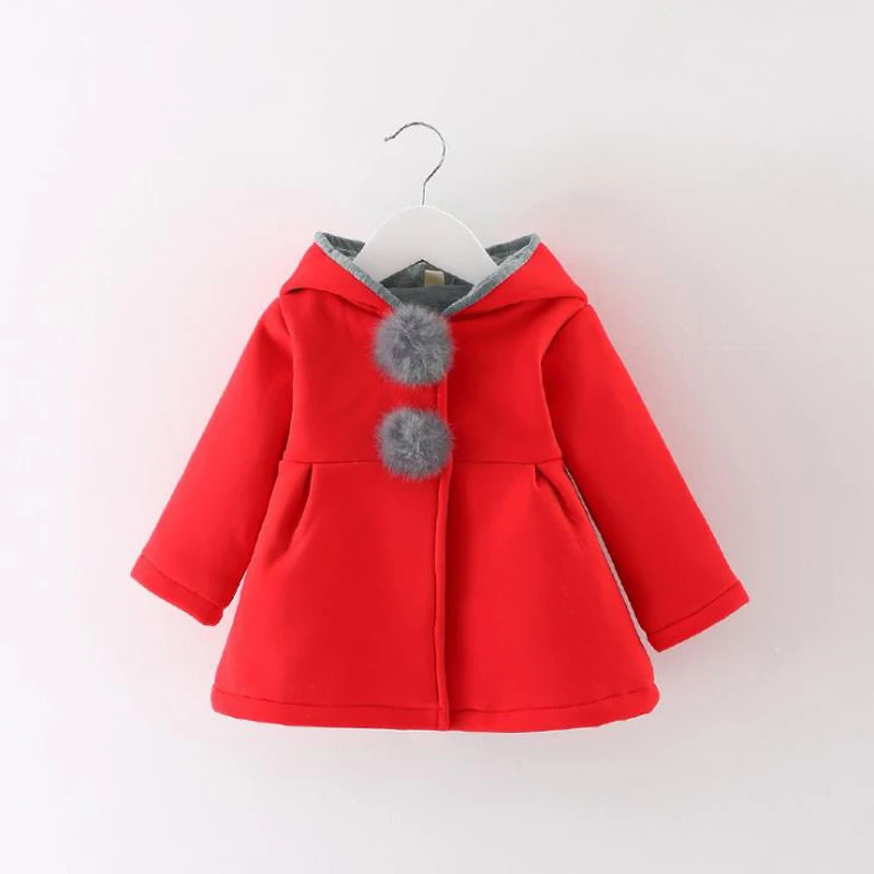 Goede Pasgeboren Meisjes Jas baby Herfst Lente Jas Kinderen Baby konijn lange Oor Hoodies Katoen bebe Bovenkleding Kinderkleding voor Meisje