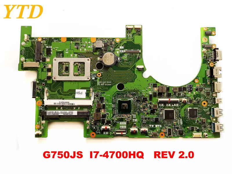 Greatest  Original for ASUS G750JS laptop motherboard G750JS I7-4700HQ REV 2.0 tested good free shipping