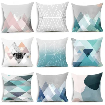 

2019 New Simple Geometric Nordic Style Cushion Cover Cotton Polyester Home Decorative Pillows Cover Pillowcase For Car Sofa