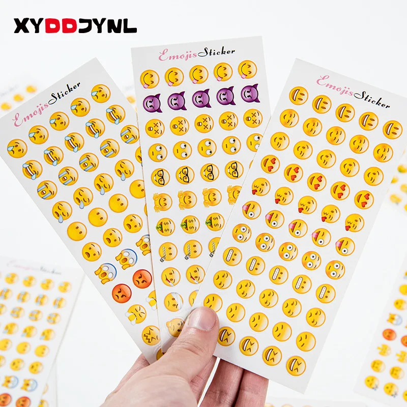 

12 Sheet Sticker 660 Emoji Stickers Smile Face Stickers for Notebook Cute Face Stickers