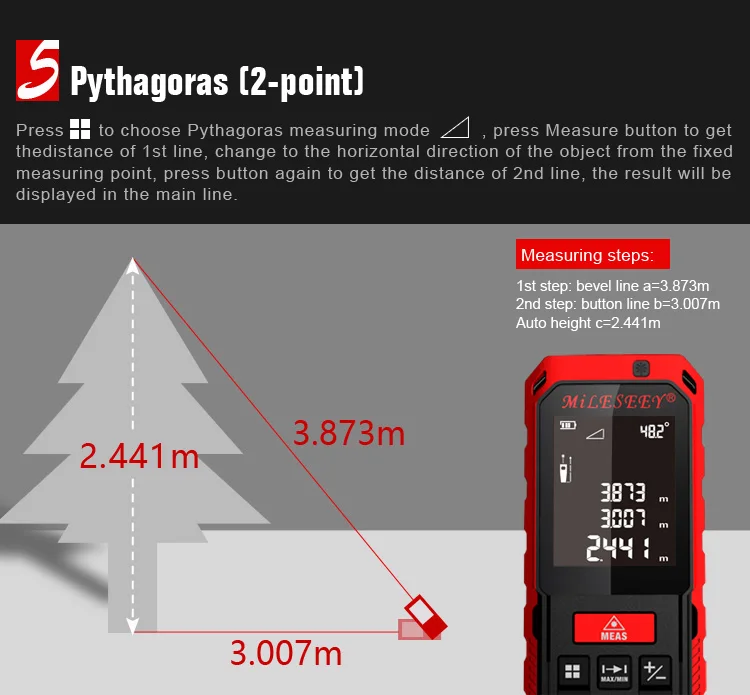 Mileseey S7 Laser rangefinder (24)
