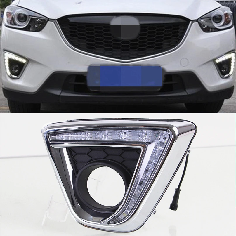

Car Flashing 2pcs for Mazda cx-5 cx5 2012 - 2015 LED DRL Daytime Running Light Daylight Waterproof Signal lamp car-Styling light