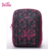 2017 Delune new style girls school bag high quality nylon fabric ergonomic design children cartoon animal large school backpack
