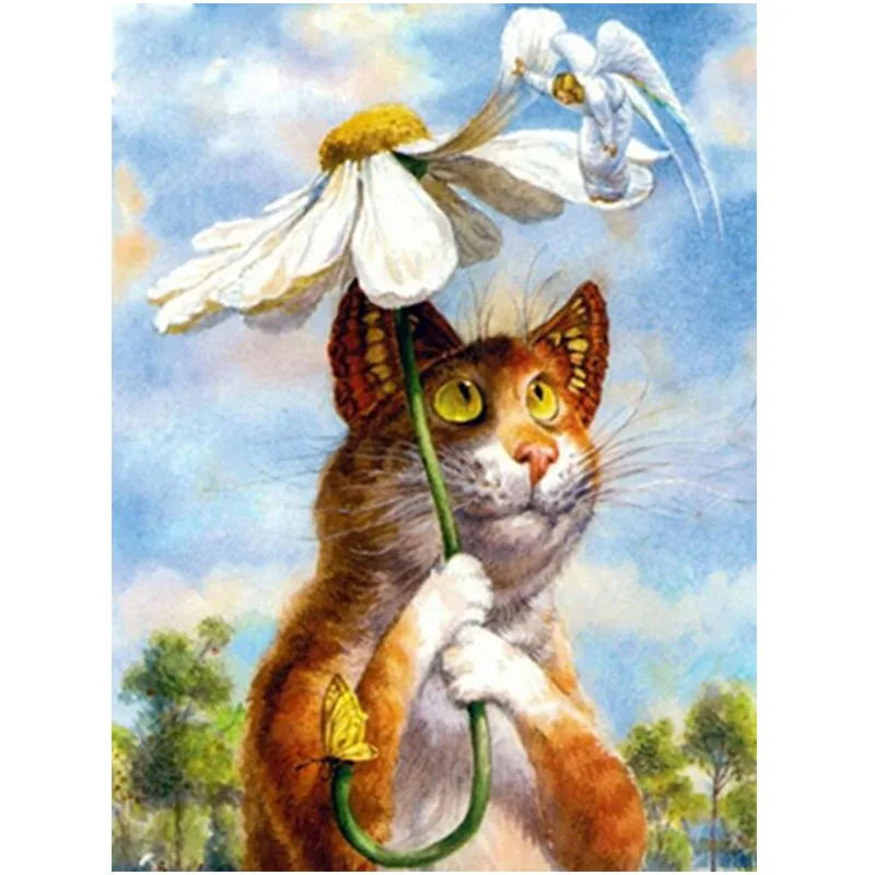 

14ct cross stitch 5D DIY Diamond Painting,Special Daimond accessories,Diamond Embroidery,Animal,Cat,Full,Rhinestone,5D Diamond