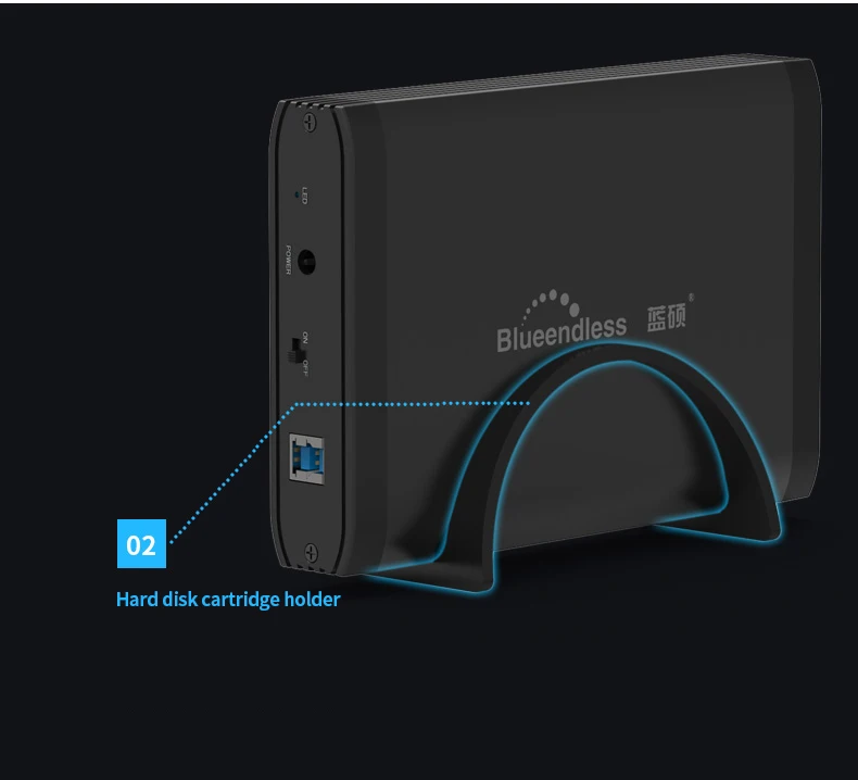 hdd ssd cases suit 3.5'' 2.5'' Type C  USB A usb 3.0 to sata hard disk caddy aluminum hard disc enclosure with 12V 2A AC power hdd case  (5)