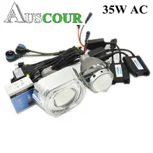 2 pcs 3.0 polegada bixenon hid lente Do Projetor h4q5 anjo olhos máscara farol 35 w AC D2H xenon bulb lastro kit de montagem de carro Modificar