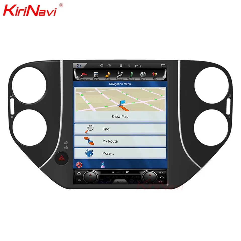 Discount KiriNavi Vertical Screen 2GB RAM 10.4 Inch Car Multimedia Dvd Player For Tiguan Radio Android Gps Navigation 2010-2016 1