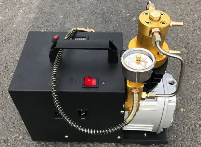 Автоматический контроль давления 300BAR 30MPA 4500PSI Воздушный насос высокого давления Электрический мини воздушный компрессор для PCP Надувное устройство