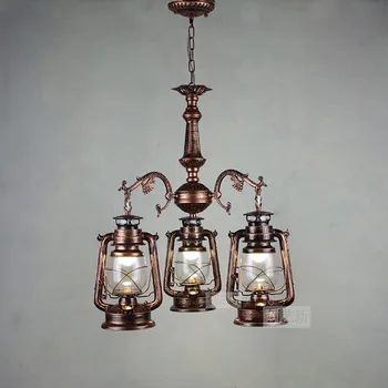 

Vintage Loft Restaurant Iron Glass Pendant Lights Kerosene Dining Room Hanging Lamps Balcony Storage Corridor Pendant Lightings