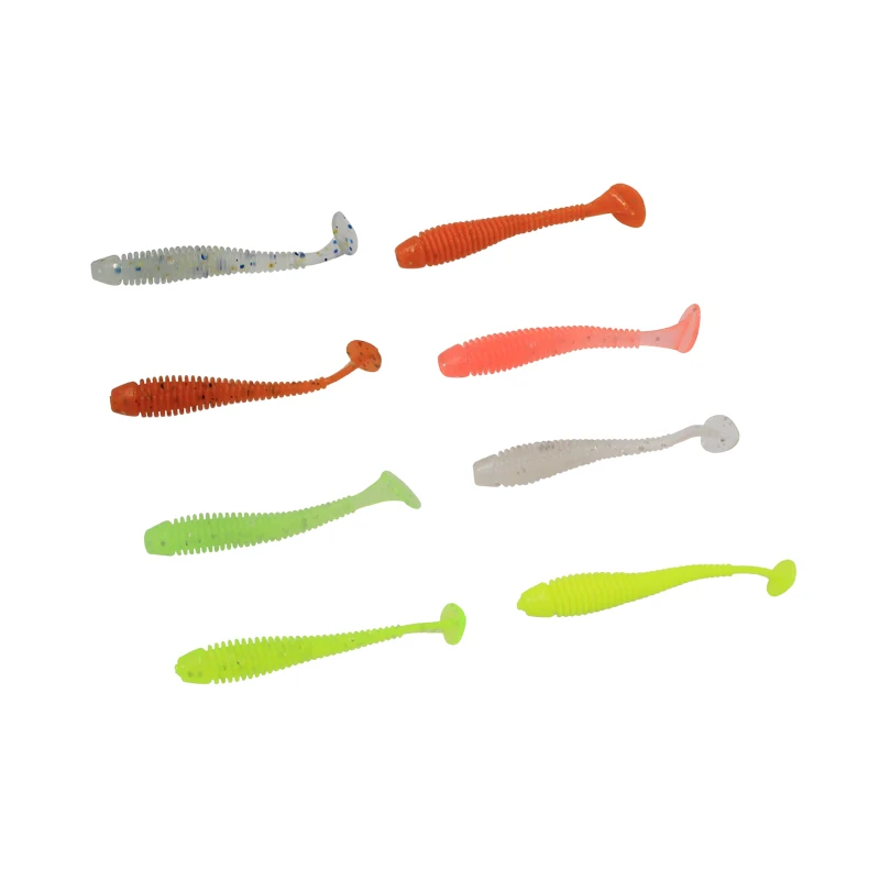 

Luminous Gorgons 10pcs/lot Soft Lure Artificiais 70mm Fishing Lure Soft Silicone Luminous Fishing Bait T Tail Wobbler