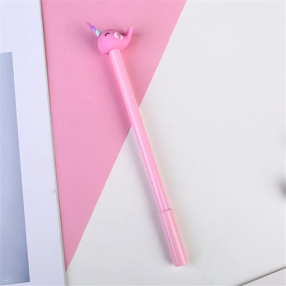 Маленький снеговик, карамельный цвет, гелевая ручка, милая мягкая ручка, Студенческая тестовая ручка, канцелярские принадлежности - Цвет: pink