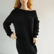 Норковый кашемировый свитер женский норковый кашемировый пуловеры вязаный свитер платье 088