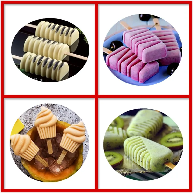 

SHENHONG Silicone Freezer Ice Cream Mold candy bar Making Tool Juice Popsicle Molds Children Pop Lolly Tray Ice Cube maker