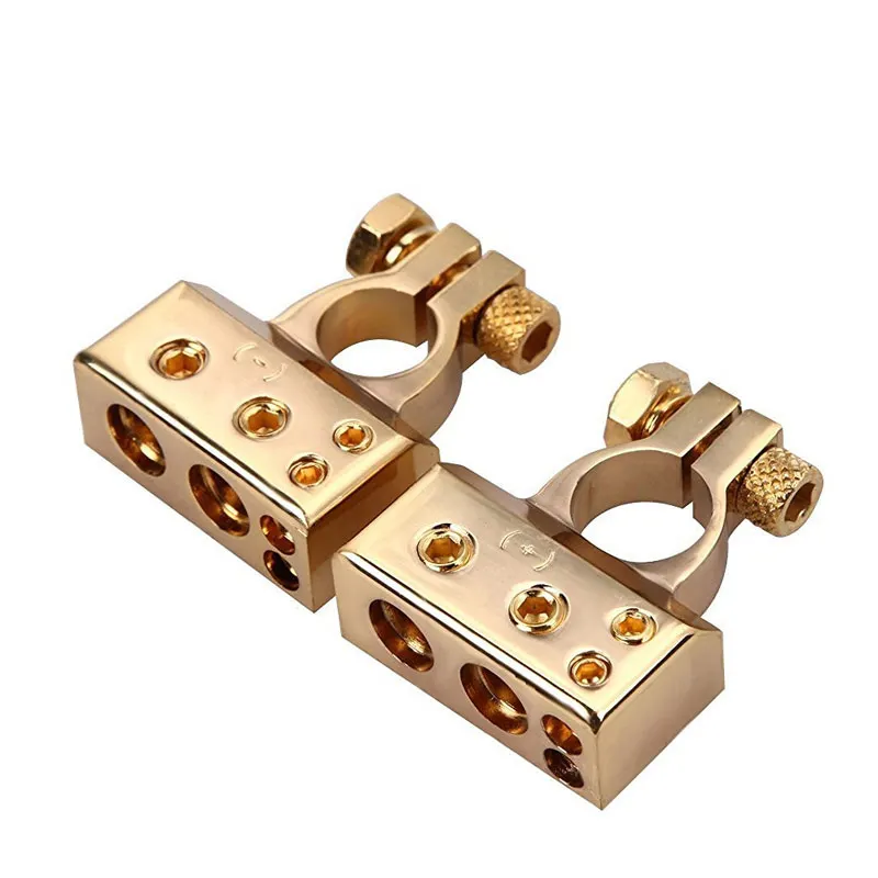 

Car Gold-plated Battery Terminal Positive /negative auto battery Connector Battery Caps Terminal Connector Engine accessories