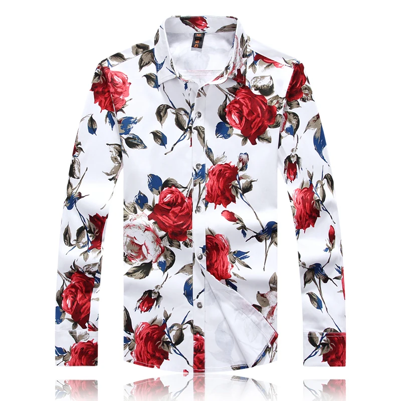 Popular Floral Shirts Rose Men-Buy Cheap Floral Shirts Rose Men lots ...