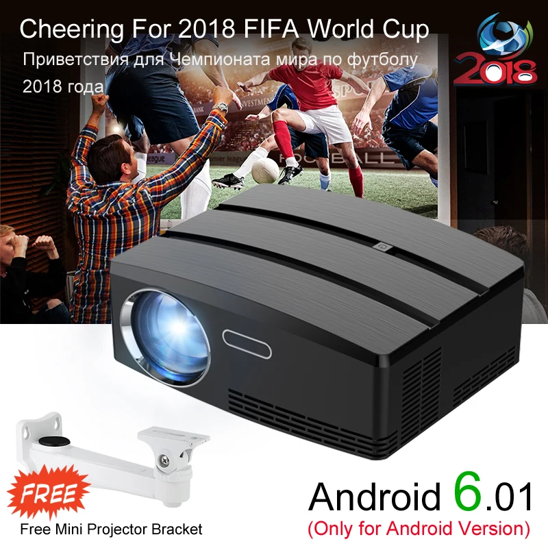 Newpal Projector GP80 UP Mini Projector Android 6.01 4K/2K WIFI Bluetooth Full HD LED Beamer Support HDMI Miracast Airplay TV