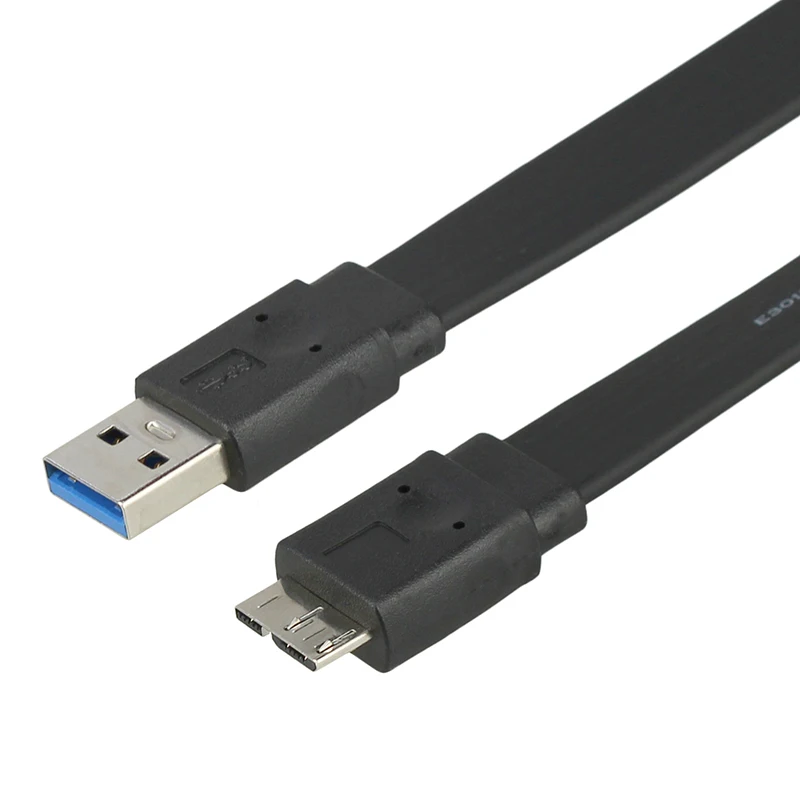  Flat shape 0.3m 0.6m 1m 1.5m 3m Micro USB 3.0 Data Sync Charging Cable for USB3.0 Mobile hard disk and Note 3 S5 cell phone 