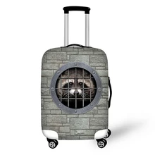 Gray animal design travel protective cover for 18-30 inch trolley suitcase rain dust protector covers Gray animal design travel protective cover for 18-30 inch trolley suitcase rain dust protector covers