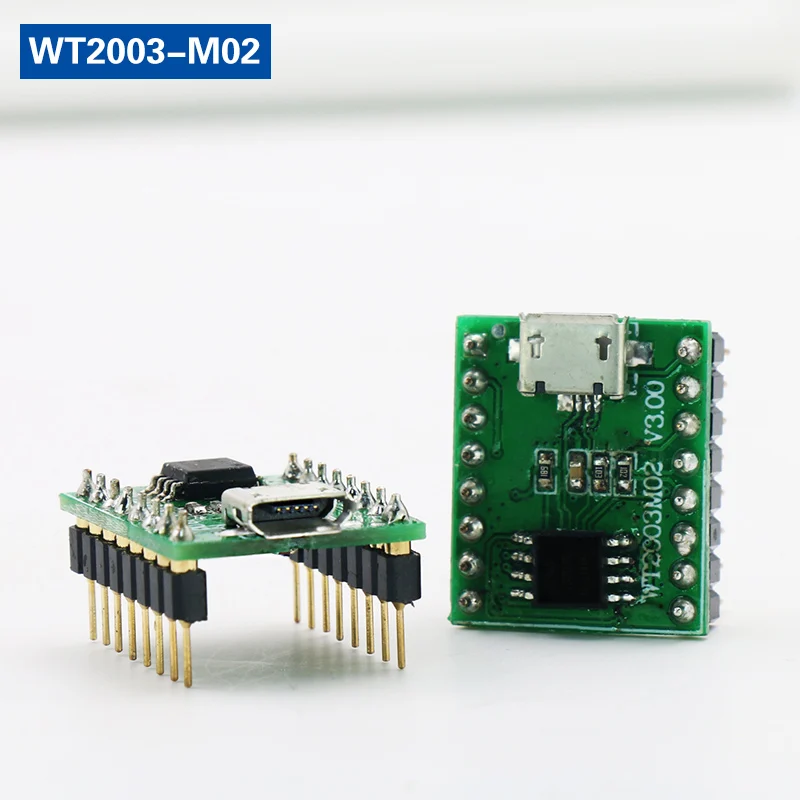 

WT2003M02 high-quality mp3 decoder chip module ic button UART serial communication built-in amplifier