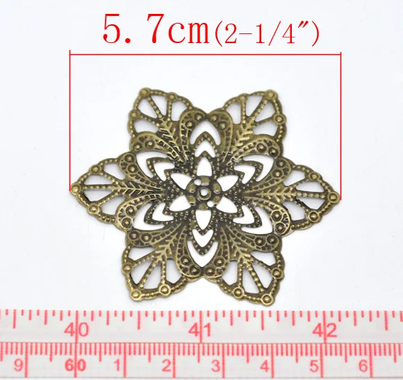 DoreenBeads 30 бронзовый тон филигранные цветочные обертки разъемы 57 мм (B14283) yiwu|jewelry