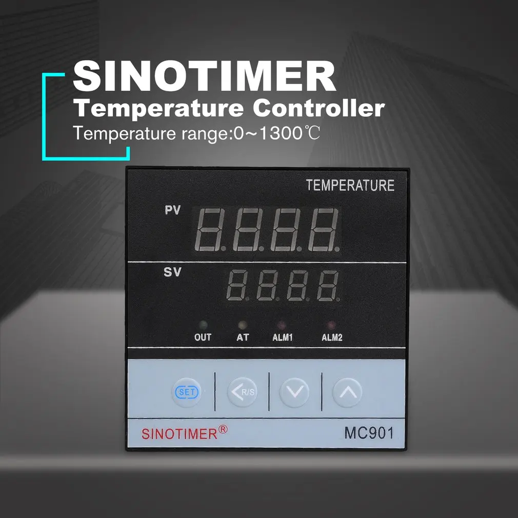 SINOTIMER MC901 короткий корпус вход PID регулятор температуры Термостат Регулятор температуры SSR релейный выход тепла прохладная сигнализация