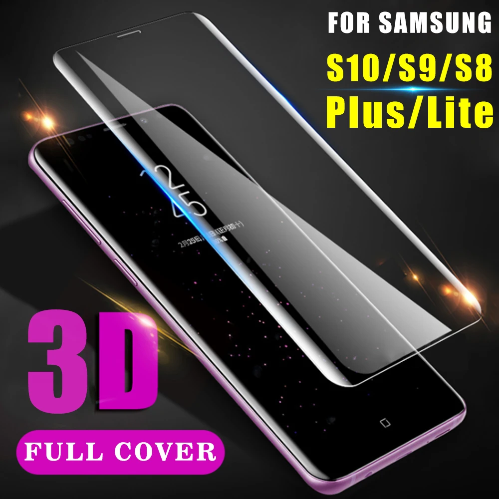 Защитное 3d-стекло для samsung S9 Plus защитное покрытие экрана galaxy s8 s10 lite Защита |