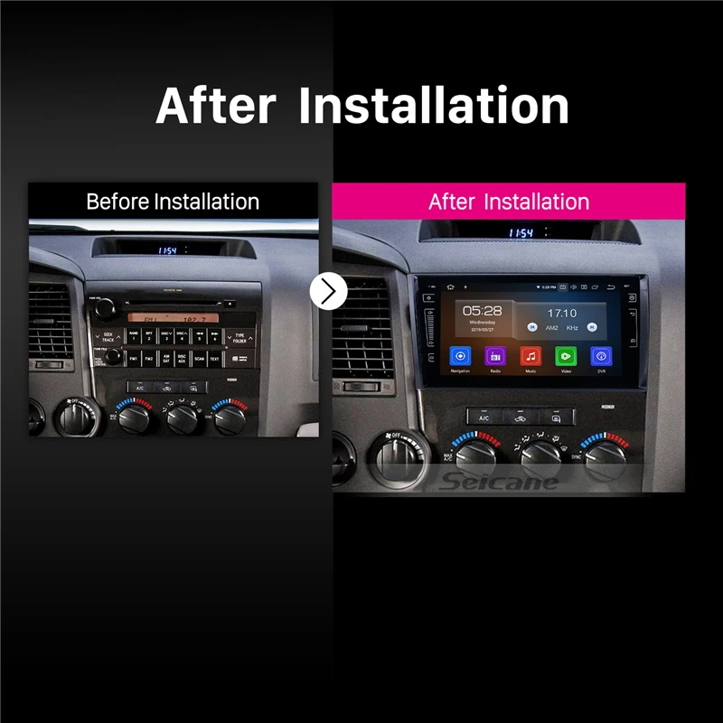 Cheap Seicane Android9.0 HD 9" Car 2Din Multimedia Player Radio For Toyota Sequoia Tundra 2006-2015 Head Unit Support Mirror Link Wifi 2