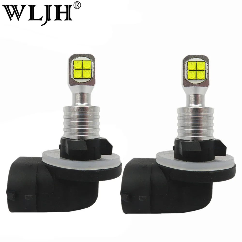 Luz do Carro Wljh Lâmpada Led 881 H27 8x Smd Automóveis Luzes Externas Fog Luz Lâmpadas 12 V-24 v 2×40 w 1000lm
