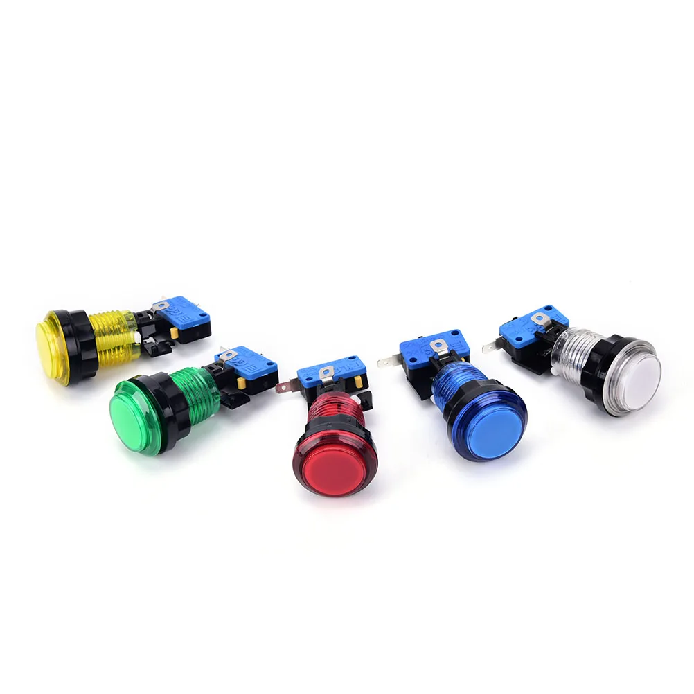 

1PCS Coloful LED Light illuminated Round Arcade Game Push Button Switch 32mm 5 Colors