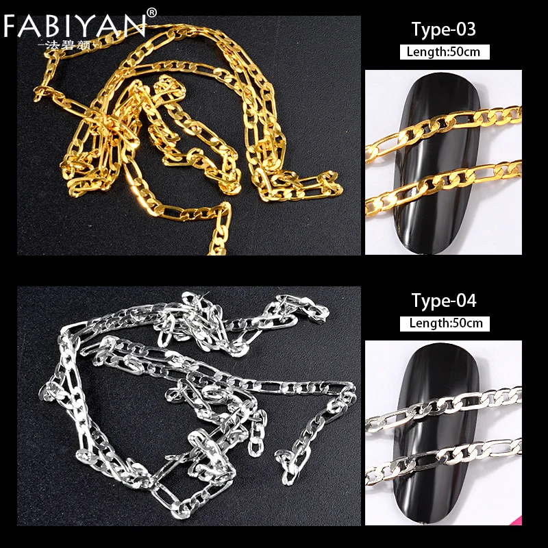 50 см цепочка для ногтевого дизайна украшения очаровательные металлические