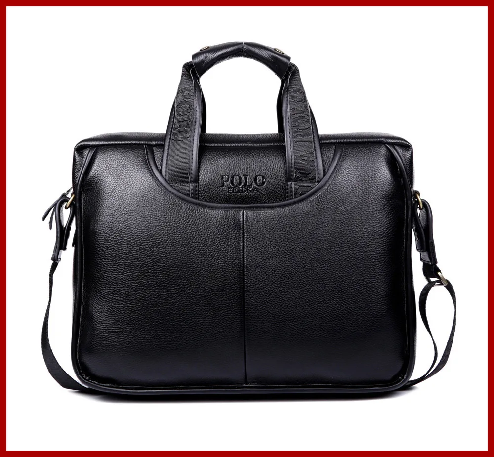 

2015 Mens briefcase business Shoulder bag Men messenger bags Tote Designer Computer Laptop Leather POLO Bag Men's Travel Bags