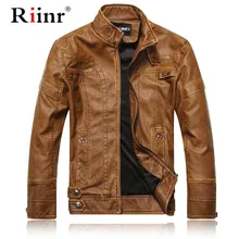 Бренд riinr, новинка, мужские Куртки из искусственной кожи, высокое качество, черные, коричневые, 3XL, зимние, Осенние, мужские кожаные куртки и пальто