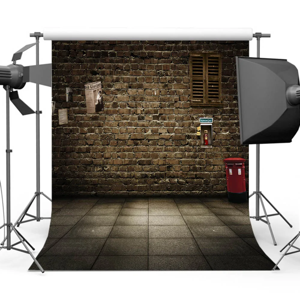 Фотофон Mehofoto с изображением старой кирпичной стены для фотосъемки в винтажном