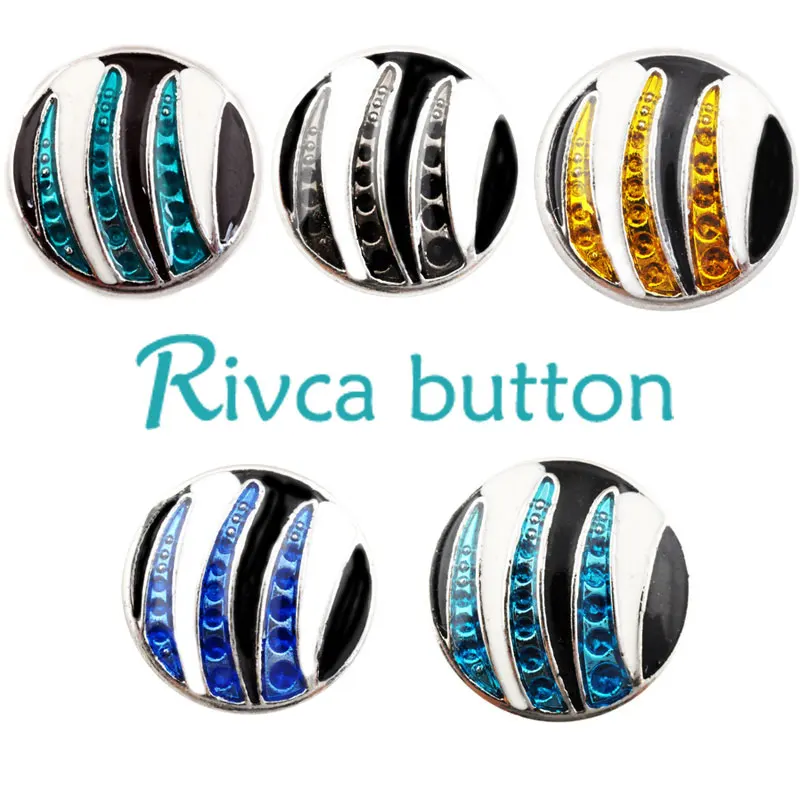 D00940 пресс-шпильки RIVCA black galss кнопка оснастки DIY Шарм Кнопка браслет | Украшения и