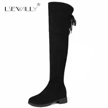 Lsewilly/высокие сапоги до бедра женские зимние сапоги г. женские ботфорты пикантная модная обувь черные, бежевые сапоги для верховой езды E168