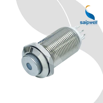 

Self-locking Type Waterproof IP67 Mini Button Switch / High Flush Shape Metal Push Button Switch With LED Light (SP12-D4)