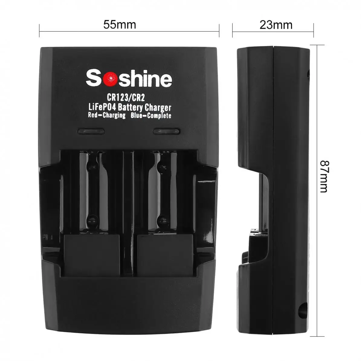 Soshine высокое качество Li-FePO4 RCR 123/CR2 батарея Интеллектуальный Сейф быстрое зарядное устройство для аккумуляторов