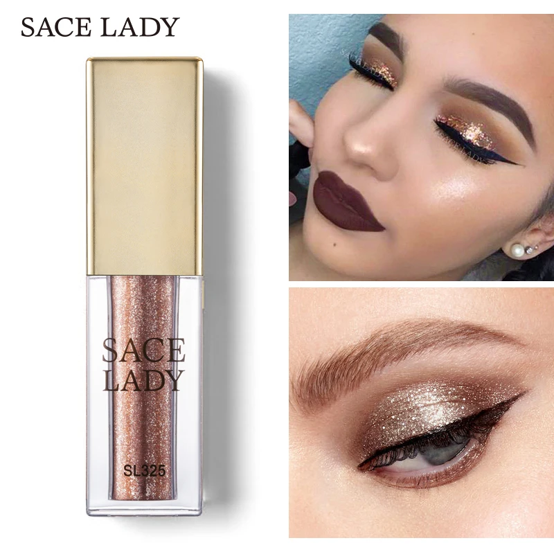 SACE LADY блестящие тени для макияжа осветитель светящийся набор Shimmer Shadow Make Up жидкие тени для век металлы хайлайтер крем