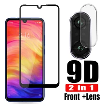 2in1 Camera Glass For Redmi Note 7 Tempered Glass Screen Protector For Xiaomi Redmi Note 8 Pro 8T 8A Mi 9 SE 8 Lite A3 9T Glass
