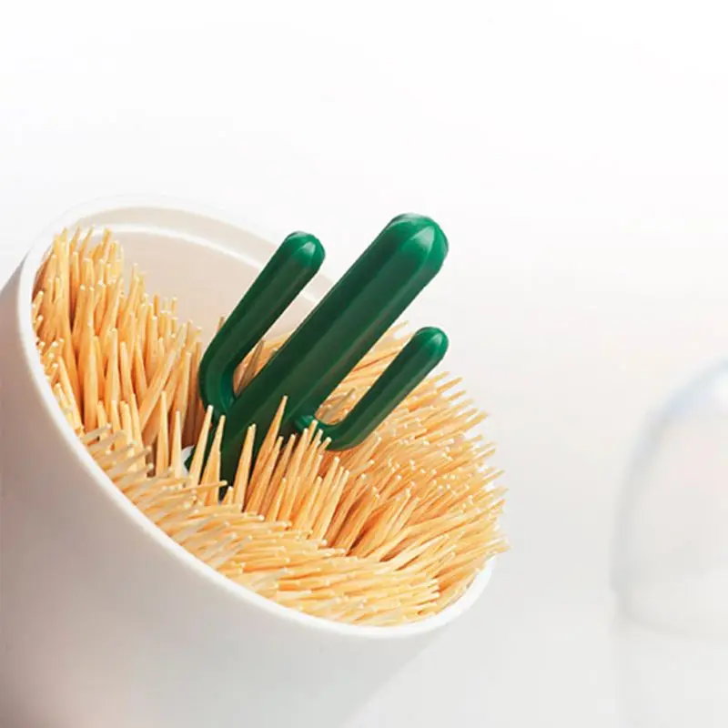 Креативный прозрачный кактус растение животное зубочистка ватные палочки тампон коробка для хранения Органайзер диспенсер украшение стола