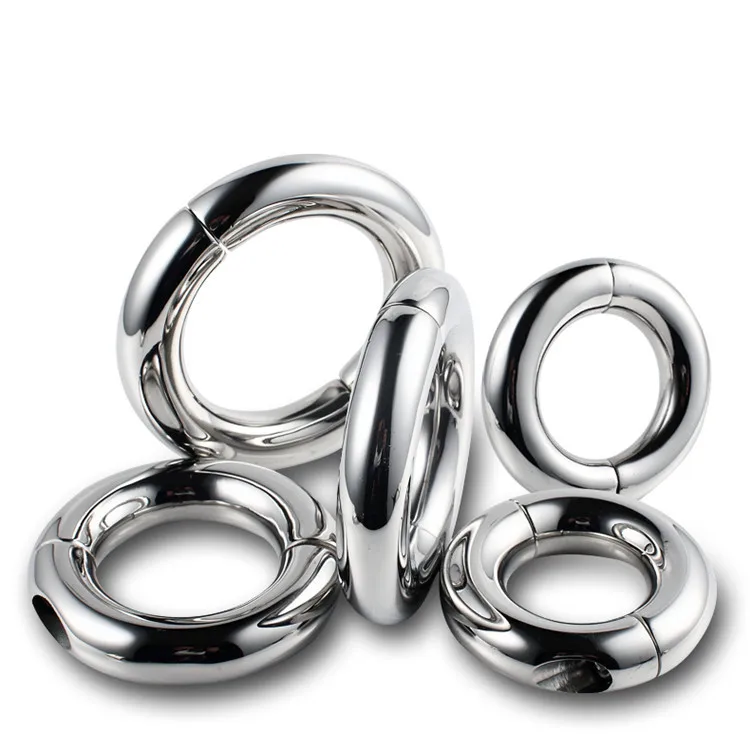 5 Size Stainless Steel Penis Ring Ball Stretcher Cock Rings Sex Toys 