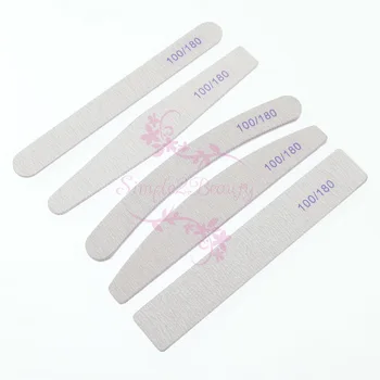

25PCS/LOT 5 Shapes Gray Sanding Buffer Files 100/180 Grit Salon Nail Art UV Gel Tips Manicure Pedicure Tool