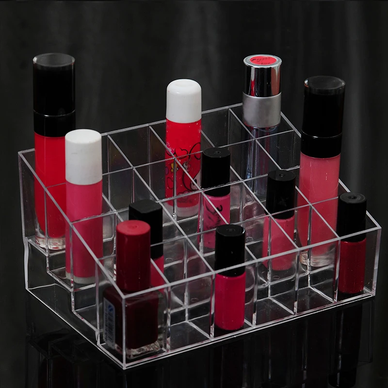 

Lipstick Makeup Boxes Plastic Lip Balm Storage Tools Cosmetic Rack Organizer Desktop Case Accessories Supplies Gear Item Product