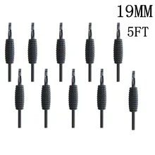 Yilong 10 шт. 19 мм 5ft новые одноразовые силиконовый черный Насадки для татуажа советы и сцепление с наконечником