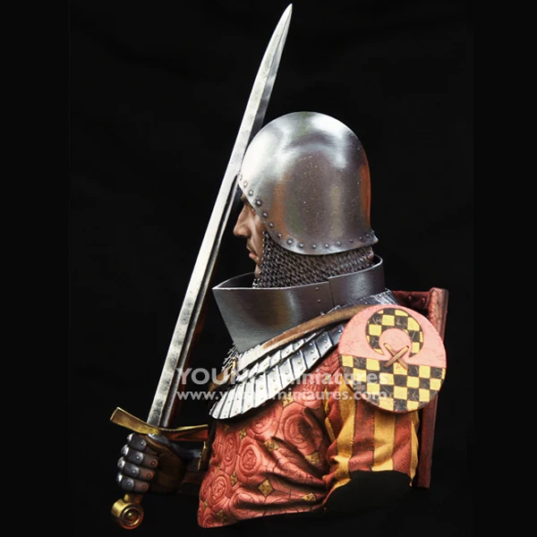 DIY 1/10 персонаж из смолы модель средневековый рыцарь XIV век история тема X119