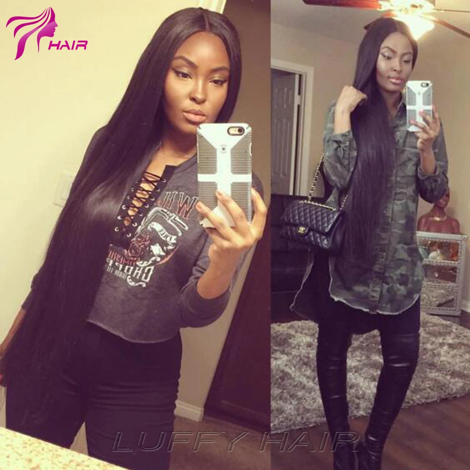 

Silky Straight Lace Front Wig With Baby Hair Human hair Indian Virgin Hair Straight Full Lace Human Hair Wigs For Black Women