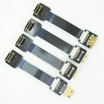 

C3-C Mini HDMI FPV Type-C Down angle to Mini-HDMI C type Up Down angled male Female Flat FPC Cable for Camera monitor