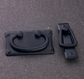 

Black Horizontal Cabinet Drawer Bail Pull Handle Knob