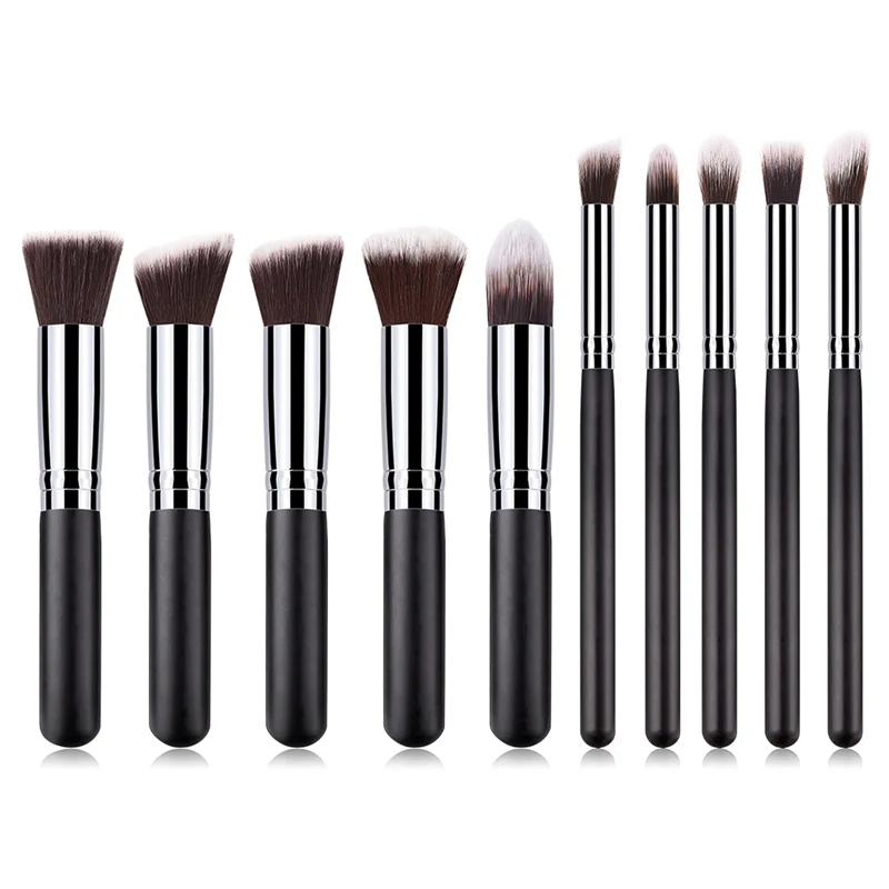 

10 Pcs Fashion Makeup Brushes Set Foundation Powder Eyeshadow Lip Brushes For Women Brochas Maquillaje Make Up Cosmetics Tools