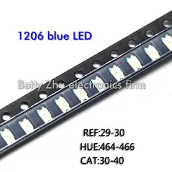 3000 шт./лот 1206 синий SMD LED ярко-синий светодиоды 3216